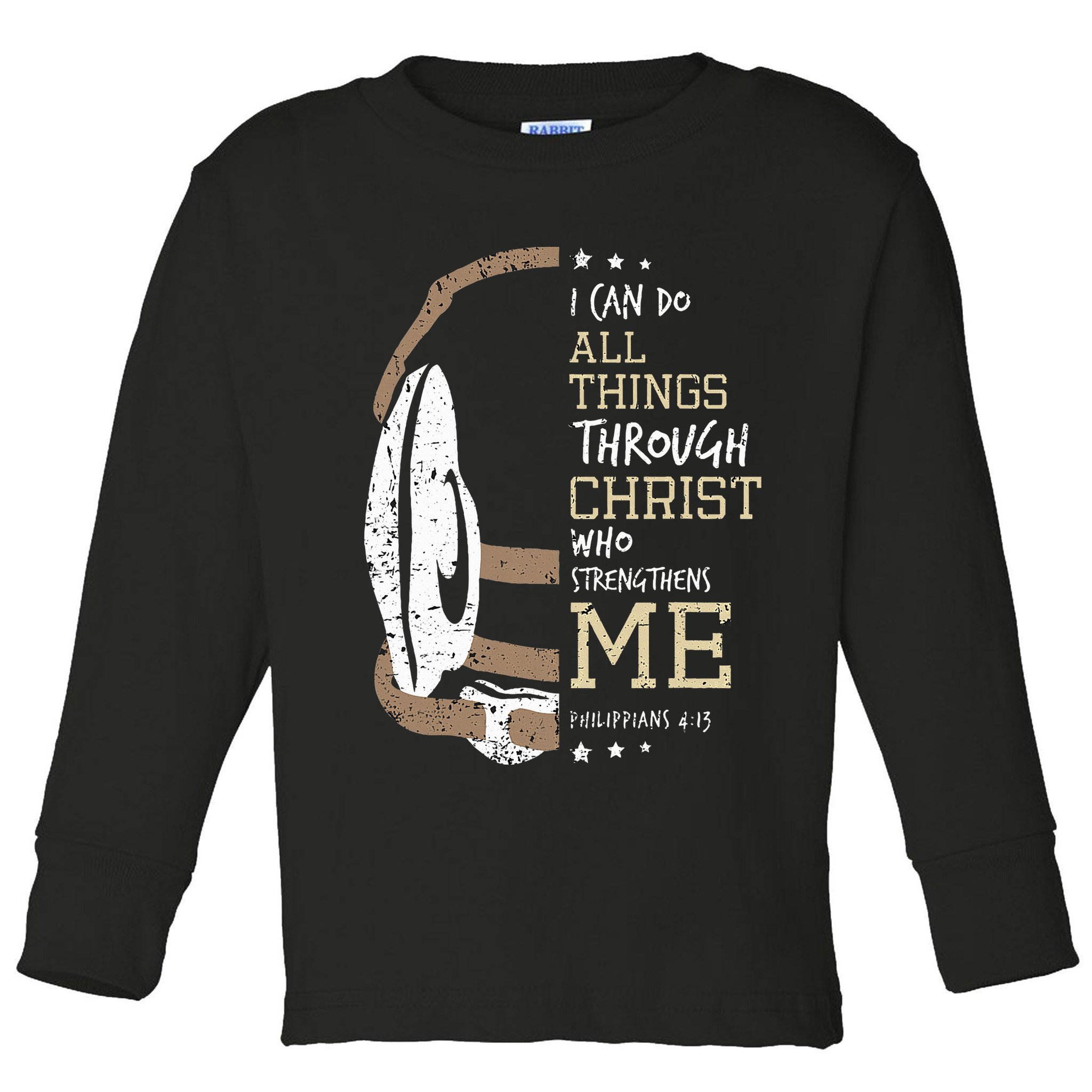 Philippians 4 13 I Can Do All Things Christian Wrestling Toddler Long Sleeve Shirt