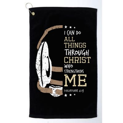Philippians 4 13 I Can Do All Things Christian Wrestling Golf Towel