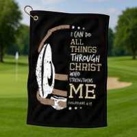Philippians 4 13 I Can Do All Things Christian Wrestling Golf Towel
