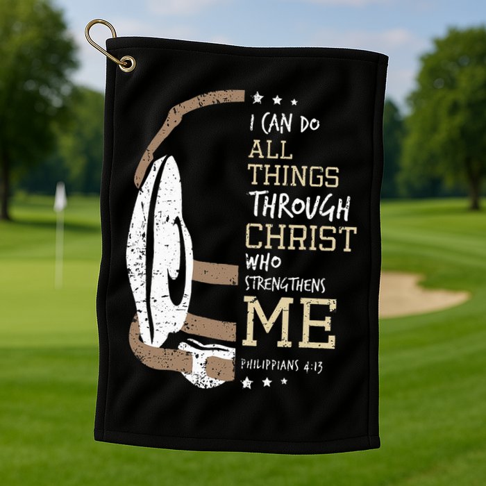 Philippians 4 13 I Can Do All Things Christian Wrestling Golf Towel