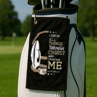 Philippians 4 13 I Can Do All Things Christian Wrestling Golf Towel