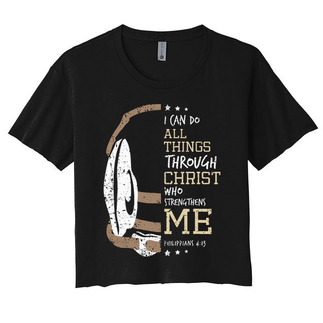 Philippians 4 13 I Can Do All Things Christian Wrestling Crop Top
