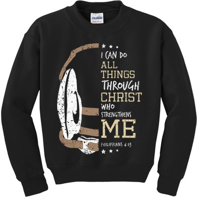 Philippians 4 13 I Can Do All Things Christian Wrestling Kids Sweatshirt