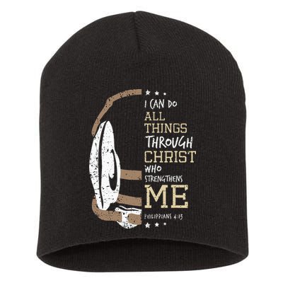 Philippians 4 13 I Can Do All Things Christian Wrestling Short Acrylic Beanie
