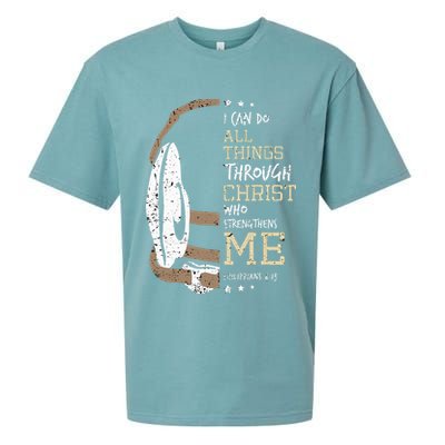 Philippians 4 13 I Can Do All Things Christian Wrestling Sueded Cloud Jersey T-Shirt