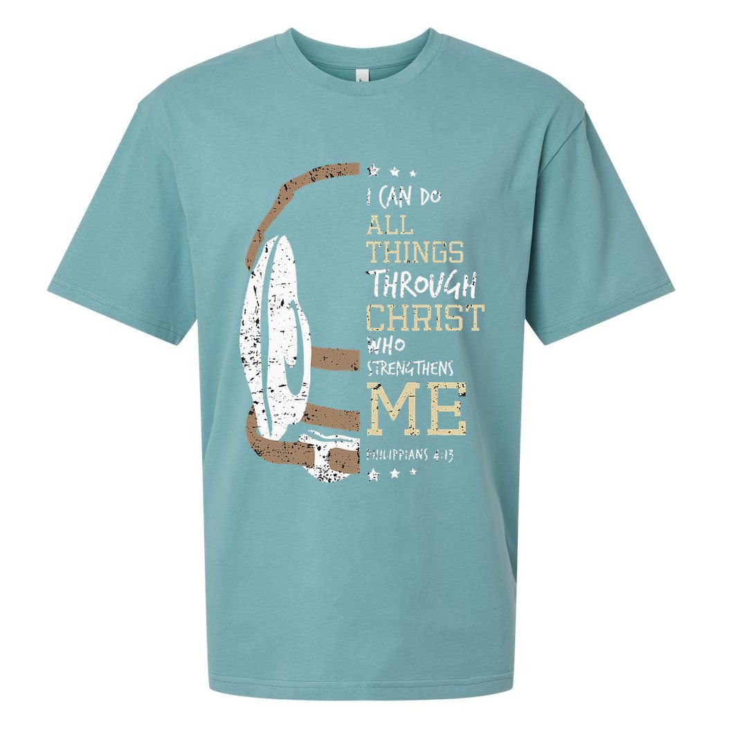 Philippians 4 13 I Can Do All Things Christian Wrestling Sueded Cloud Jersey T-Shirt