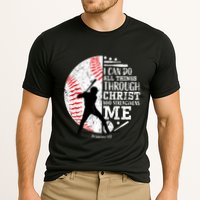 Philippians 4 13 I Can Do All Things Through Christ Who Strengthens Me Baseball Cooling Performance Crew T-Shirt