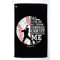 Philippians 4 13 I Can Do All Things Through Christ Who Strengthens Me Baseball Golf Towel
