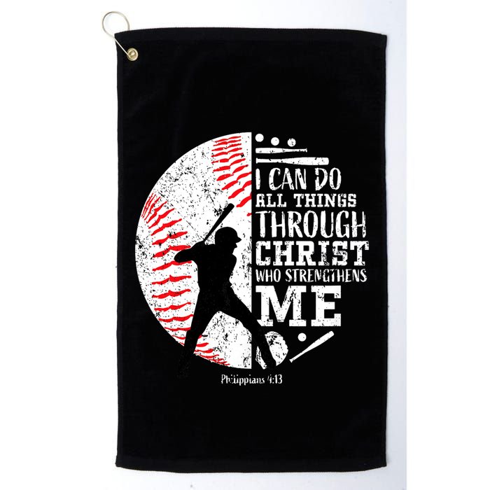 Philippians 4 13 I Can Do All Things Through Christ Who Strengthens Me Baseball Golf Towel