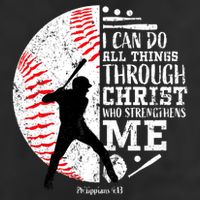 Philippians 4 13 I Can Do All Things Through Christ Who Strengthens Me Baseball Golf Towel