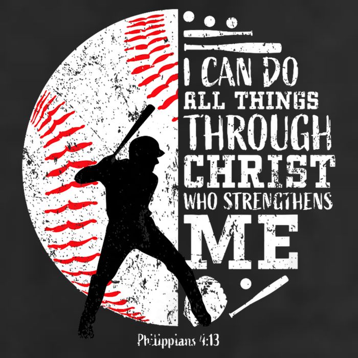 Philippians 4 13 I Can Do All Things Through Christ Who Strengthens Me Baseball Golf Towel