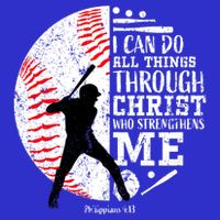 Philippians 4 13 I Can Do All Things Through Christ Who Strengthens Me Baseball V-Neck T-Shirt