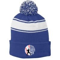 Philippians 4 13 I Can Do All Things Through Christ Who Strengthens Me Baseball Stripe Pom Pom Beanie