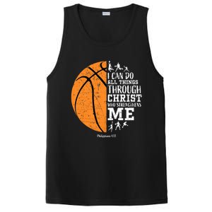 Philippians 4 13 I Can Do All Things Through Christ Who Strengthens Me Basketbal PosiCharge Competitor Tank