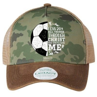 Philippians 4 13 I Can Do All Things Through Christ Who Strengthens Me Soccer Legacy Tie Dye Trucker Hat