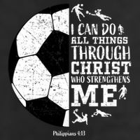 Philippians 4 13 I Can Do All Things Through Christ Who Strengthens Me Soccer Crop Fleece Hoodie