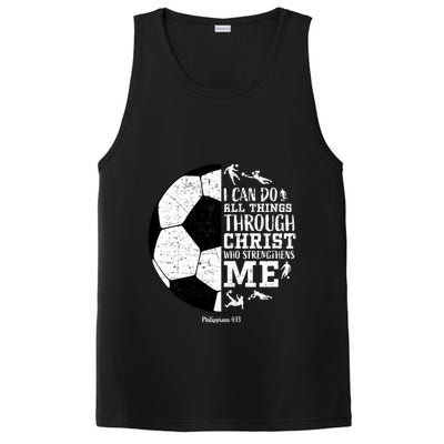 Philippians 4 13 I Can Do All Things Through Christ Who Strengthens Me Soccer PosiCharge Competitor Tank
