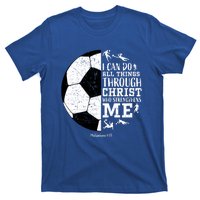 Philippians 4 13 I Can Do All Things Through Christ Who Strengthens Me Soccer T-Shirt