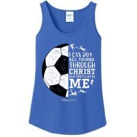 Philippians 4 13 I Can Do All Things Through Christ Who Strengthens Me Soccer Ladies Essential Tank