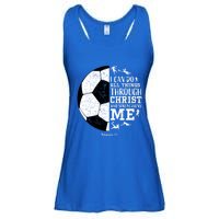 Philippians 4 13 I Can Do All Things Through Christ Who Strengthens Me Soccer Ladies Essential Flowy Tank