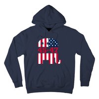 Pro 45 47 Trump 2024 American Flag Hoodie