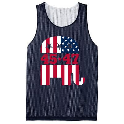 Pro 45 47 Trump 2024 American Flag Mesh Reversible Basketball Jersey Tank