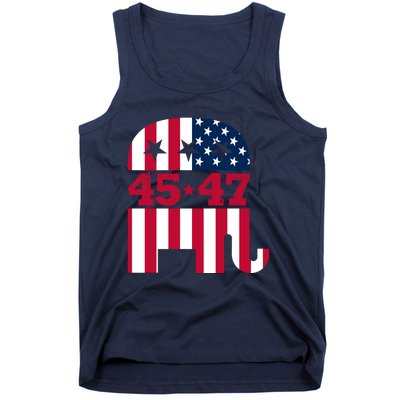 Pro 45 47 Trump 2024 American Flag Tank Top