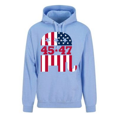 Pro 45 47 Trump 2024 American Flag Unisex Surf Hoodie