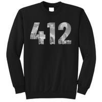 Pittsburgh 412 Area Code Skyline Pennsylvania Vintage Sweatshirt