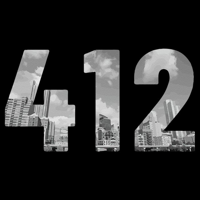 Pittsburgh 412 Area Code Skyline Pennsylvania Vintage Baby Bodysuit