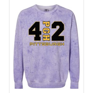 Pennsylvania 412 Area Code Burgh Steel City Local Pittsburgh Colorblast Crewneck Sweatshirt