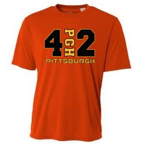 Pennsylvania 412 Area Code Burgh Steel City Local Pittsburgh Cooling Performance Crew T-Shirt