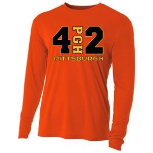 Pennsylvania 412 Area Code Burgh Steel City Local Pittsburgh Cooling Performance Long Sleeve Crew