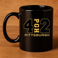 Pennsylvania 412 Area Code Burgh Steel City Local Pittsburgh 11oz C Handle Ceramic Mug