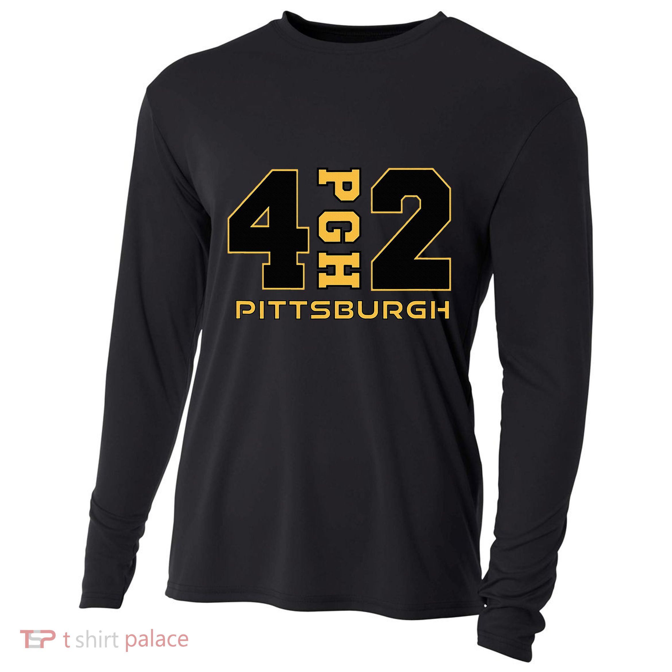 Pennsylvania 412 Area Code Burgh Steel City Local Pittsburgh Cooling Performance Long Sleeve Crew