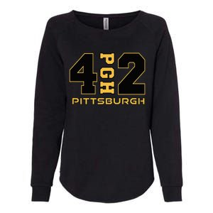 Pennsylvania 412 Area Code Burgh Steel City Local Pittsburgh Womens California Wash Sweatshirt