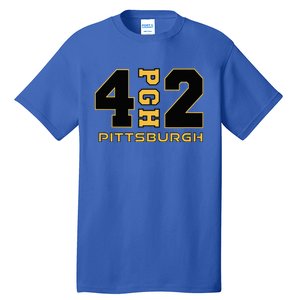 Pennsylvania 412 Area Code Burgh Steel City Local Pittsburgh Tall T-Shirt