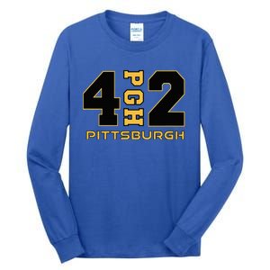 Pennsylvania 412 Area Code Burgh Steel City Local Pittsburgh Tall Long Sleeve T-Shirt