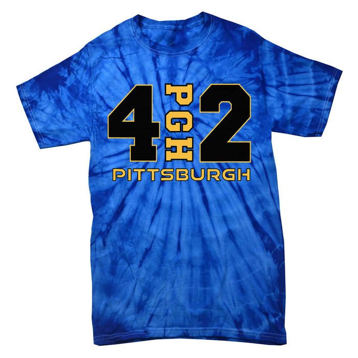 Pennsylvania 412 Area Code Burgh Steel City Local Pittsburgh Tie-Dye T-Shirt