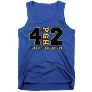 Pennsylvania 412 Area Code Burgh Steel City Local Pittsburgh Tank Top