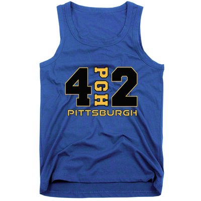 Pennsylvania 412 Area Code Burgh Steel City Local Pittsburgh Tank Top
