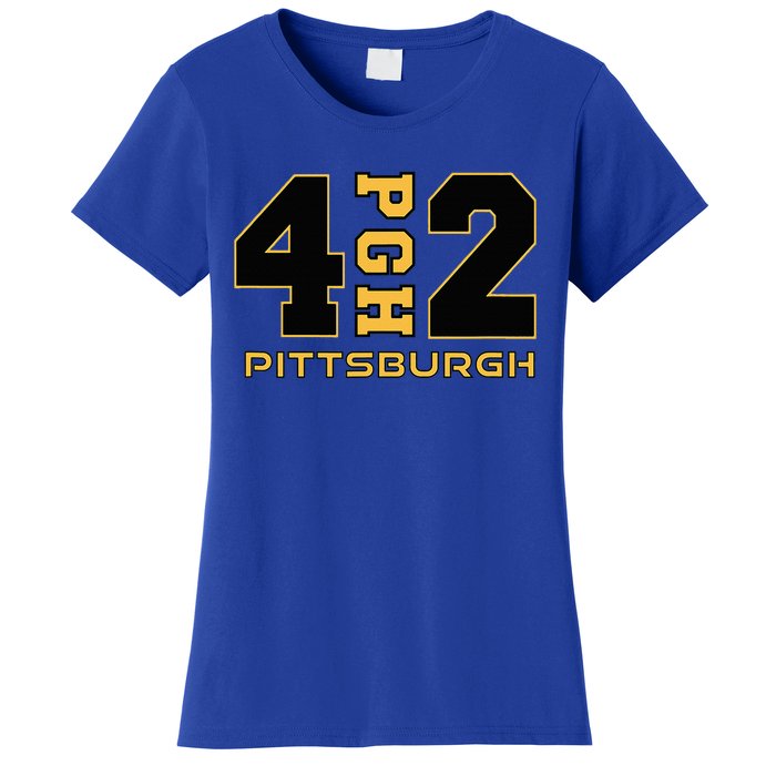 Pennsylvania 412 Area Code Burgh Steel City Local Pittsburgh Women's T-Shirt