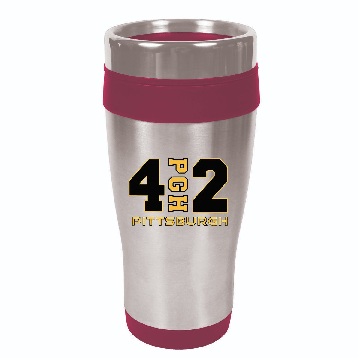 Pennsylvania 412 Area Code Burgh Steel City Local Pittsburgh 16oz Travel Tumbler