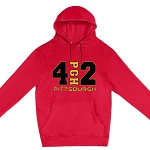 Pennsylvania 412 Area Code Burgh Steel City Local Pittsburgh Premium Pullover Hoodie