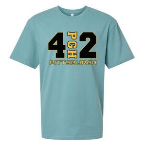 Pennsylvania 412 Area Code Burgh Steel City Local Pittsburgh Sueded Cloud Jersey T-Shirt