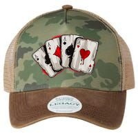 Poker 4 Aces Stud Hands Lucky Souvenir Las Vegas Legacy Tie Dye Trucker Hat