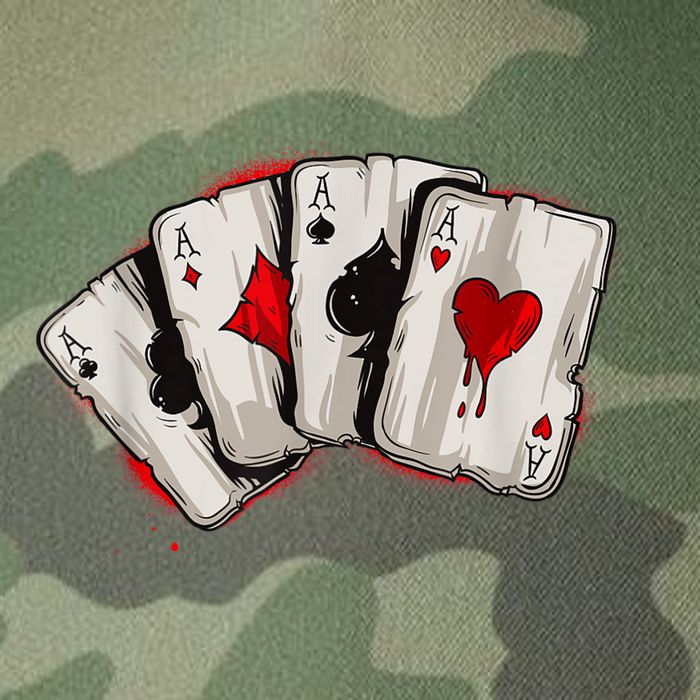 Poker 4 Aces Stud Hands Lucky Souvenir Las Vegas Legacy Tie Dye Trucker Hat