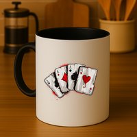 Poker 4 Aces Stud Hands Lucky Souvenir Las Vegas Mug