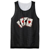 Poker 4 Aces Stud Hands Lucky Souvenir Las Vegas Mesh Reversible Basketball Jersey Tank
