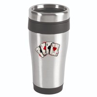 Poker 4 Aces Stud Hands Lucky Souvenir Las Vegas 16oz Travel Tumbler